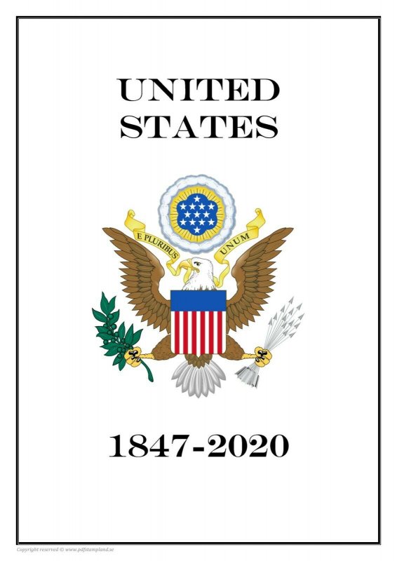 USA United States 1847- 2020 PDF (DIGITAL) STAMP  ALBUM PAGES  