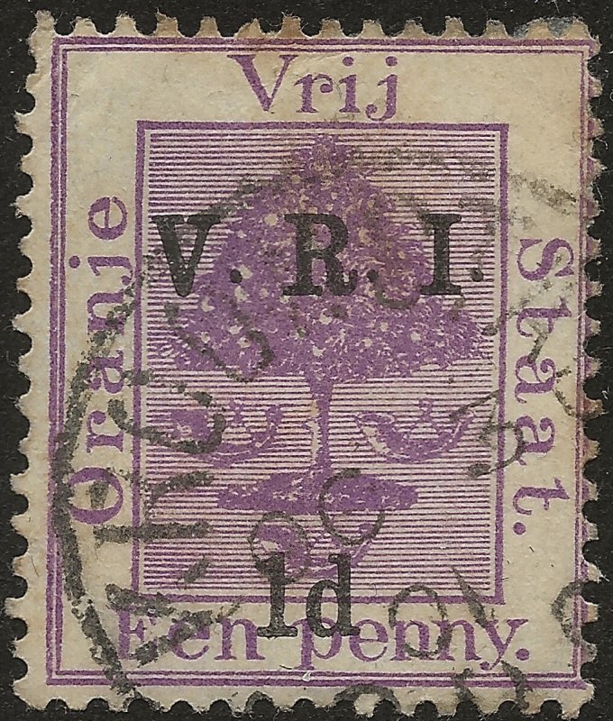 Orange Free State 1900 VRI overprint, 1d on 1d surcharge Used Kroonstad (1901)