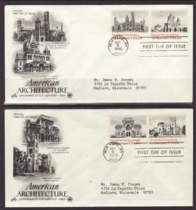 US 1838-1841 Architecture PCS Typed FDC