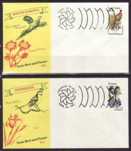 US 1953-2000 Birds and Flowers 1982 Bazaar S/50 U/A FDC