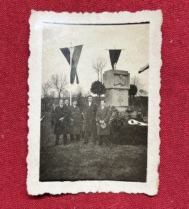 WW2 WWII German Military Holland TURNER Photo Steel Helmet Soldier Monument