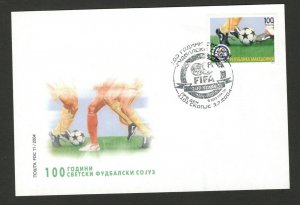 MACEDONIA - FDC - 100 YEARS FIFA - SOCCER - FOOTBALL - 2004. 