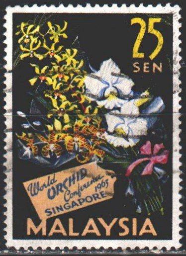 Malaysia. 1963. 5 of a series. Orchid festival. USED.