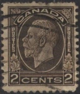 Canada 196 (used) 2c George V, black brown (1932)