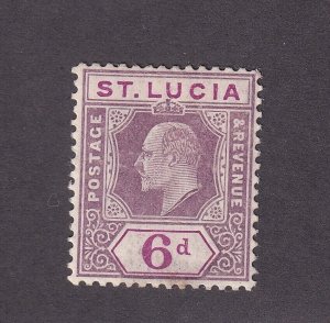 St Lucia Scott # 61a VF OG mint hinged nice color cv $ 75 ! see pic !