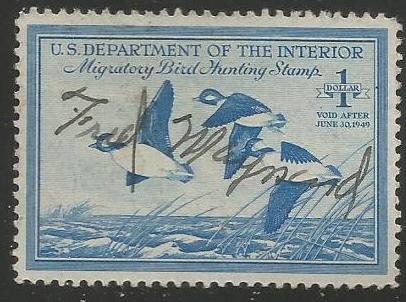 U.S. Scott #RW15 $1 Duck Stamp - Used Single