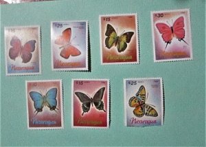 Nicaragua - 1567-73, MNH Set. Butterflies. SCV - $5.45 (See Note Below)