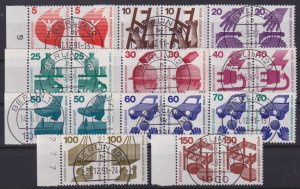 Berlin 1971 Mi#402-411 Pairs used CV€70.00 (BN1145)