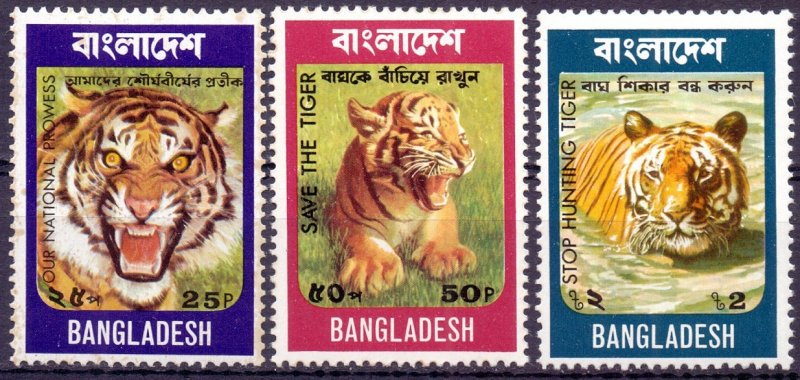 Bangladesh. 1974. 49-51. Tiger fauna. MNH.