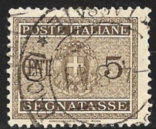 ITALY 1934 5c Arms Postage Due Sc J28 VFU