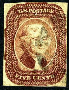 US #12 Used 5c Jefferson from 1856