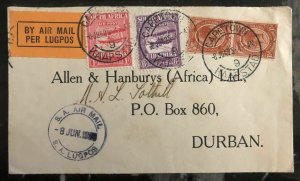1925 Capetown South Africa Airmail First Flight Cover FFC To Durban