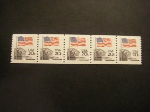 Scott 1895a, 20 cent Flag, PNC5 #6, MNH Beauty, KEY STRIP, CV $85