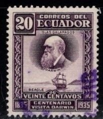 Ecuador - #343 Charles Darwin  - Used