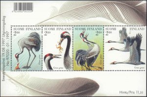 Finland #1053, Complete Set, 1997, Birds, Never Hinged