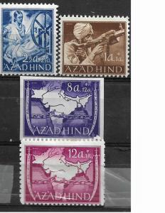 COLLECTION LOT OF 4 INDIA AZADHIND MNH/MH