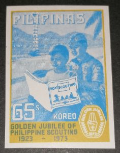 Philippines 65s 1973 Boy Scouts Imperforate / Color Trial / Printers Waste