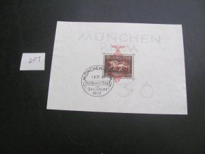 Germany  1937 USED  SC B105 SS XF 130 EUROS (207)