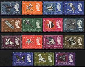 Solomon Islands 1965 Sterling definitive set complete 15 ...