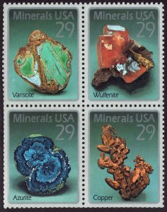 SC#2700-03 29¢ Minerals Block of Four (1992) MNH