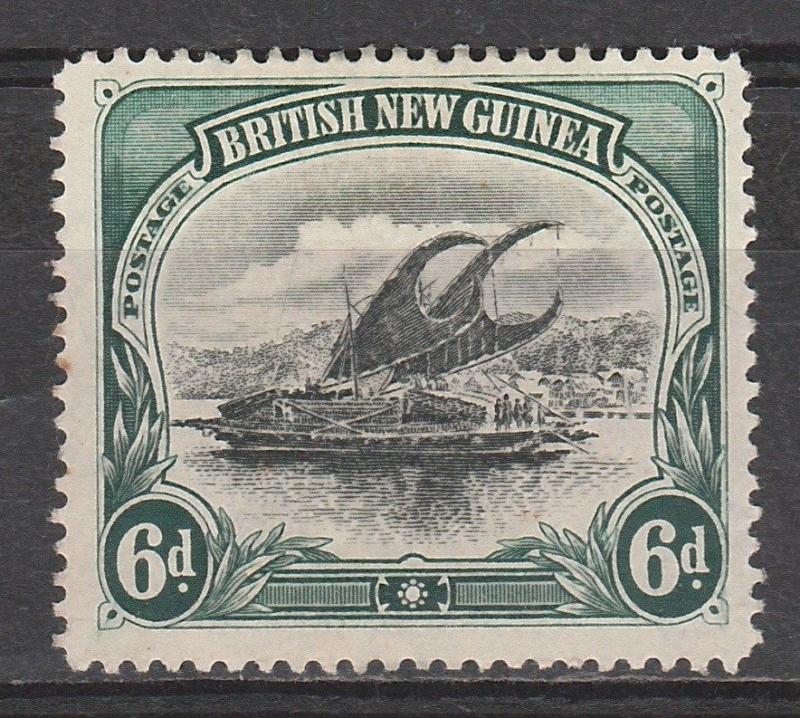 PAPUA 1901 LAKATOI BRITISH NEW GUINEA 6D VERT WMK 