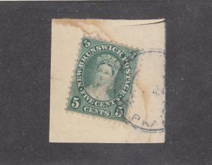 NEW BRUNSWICK  # 8 ON PIECE  5cts  QUEEN VICTORIA GREEN