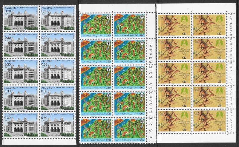 ALGERIA (86 Blocks) 695 Stamps ALL Mint Never Hinged Post Office Fresh!