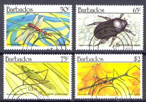 Barbados Sc# 784-787 Used 1990 Insects