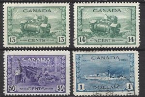 Canada #258 (OG), 259, 261-2 OG VF Nice!!