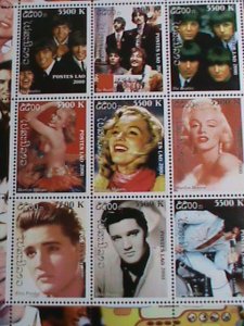 LAOS  STAMP-2000-ROCK & ROLL MOVIE STAR ELVIS PRESLEY MNH:SHEET#3 VERY FINE