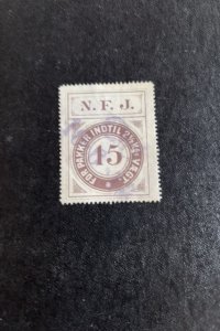 Denmark used unlisted stamp N. F. J.