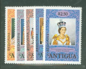 Redonda # Mint (NH) Single (Complete Set) (Queen)