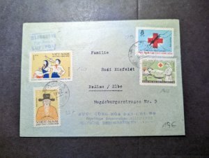 1962 Vietnam Airmail Cover Hanoi to Rablau Elbe Germany Rudi Eisfeldt