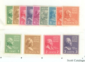 United States #839-851  Single (Complete Set)