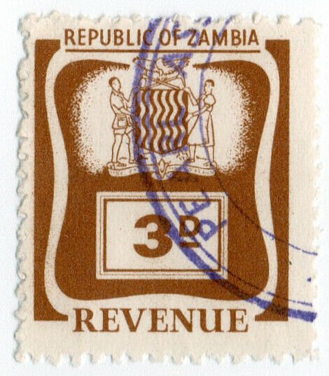 (I.B) Zambia Revenue : Duty Stamp 3d