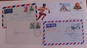 PAPUA NEW GUINEA 2 REGISTERED GOLDIE RIVER 1970, &  GOROKA  also GUSAP  SOCCER