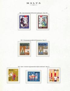 MALTA 1980/82 Religion Art Chess Birds MNH Approx 65 Items (ELF 930