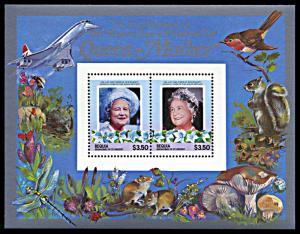 Bequia 211, MNH, Queen Mother's 85th Birthday souvenir sheet