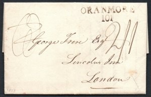 1823 EL to London with clear ORANMORE / 101 Mileage in black