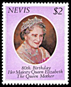 Nevis 113, MNH, 80th Birthday of Queen Mother Elizabeth