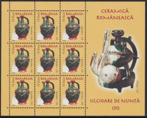 Romania 2006 Pottery Sheets Scott (4844-47a) MNH