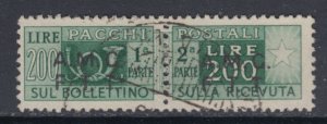 Italy Trieste A (AMG-FTT) - Pacchi Sassone n.10 Certificate CAFFAZ cv 1650$ used