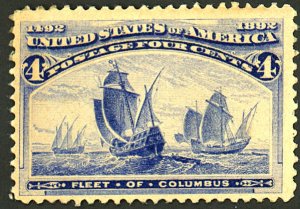 U.S. #233 MINT DIST. GUM HR THIN