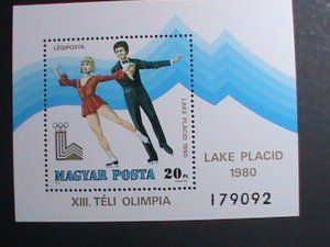 HUNGARY-1979-SC#  C416  13TH WINTER OLYMPIC GAMES-LAKE PLACID MNH S/S VF