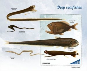 Sierra Leone - 2022 Deep Sea Fish, Fangtooth - Stamp Souvenir Sheet SRL220509b2