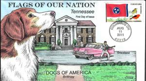 US Collins FDC SC#4313-4322 Flags Of Our Nation Dogs Of America