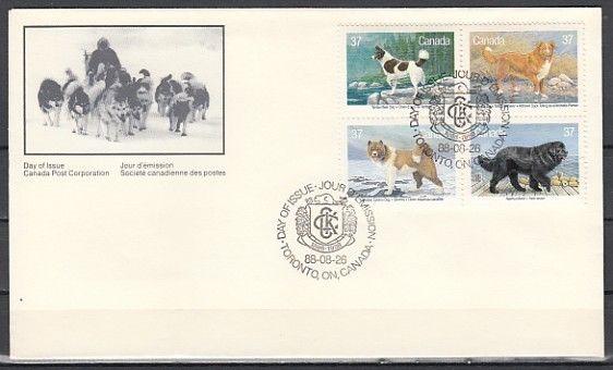 Canada, Scott cat. 1217-1220. Kennel Club Centenary issue. First day cover. ^