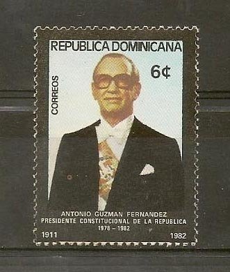 DOMINICAN REPUBLIC STAMP  MNH ANTONIO GUZMAN FERNANDEZ #JA 67