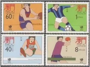 1988 Macau/Macao OLYMPIC SPORT STAMP 4V