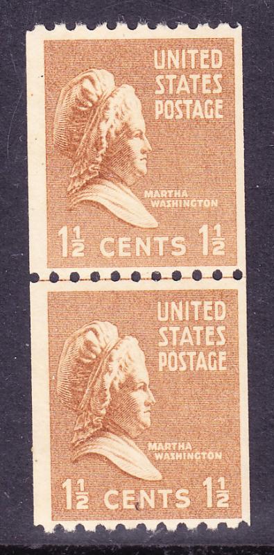 1939 Presidential Coils-Line Pairs Scott 849 VF/NH